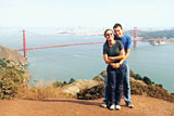 Bilquis & Christian vor der Golden Gate Bridge